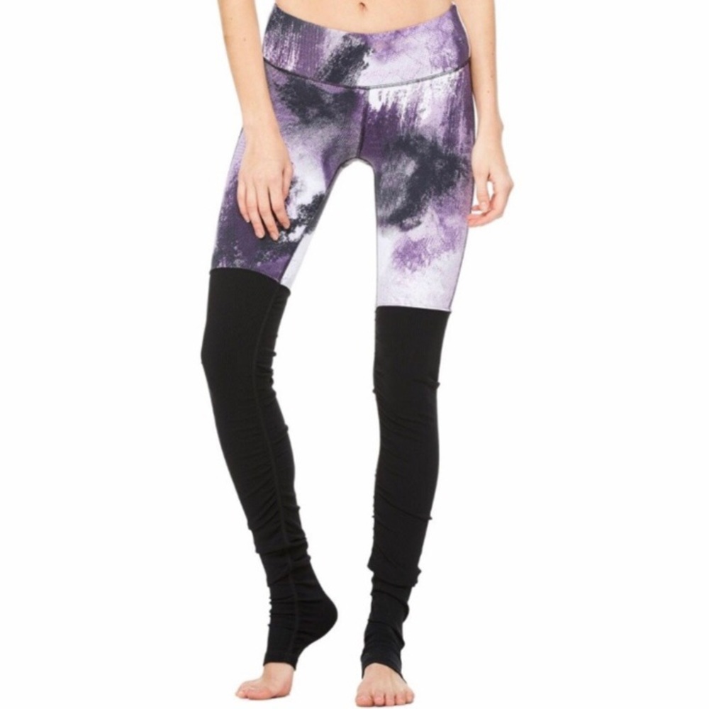 GODDESS LEGGING PURPLE PENNANT SMOKE PRINT/BLACK